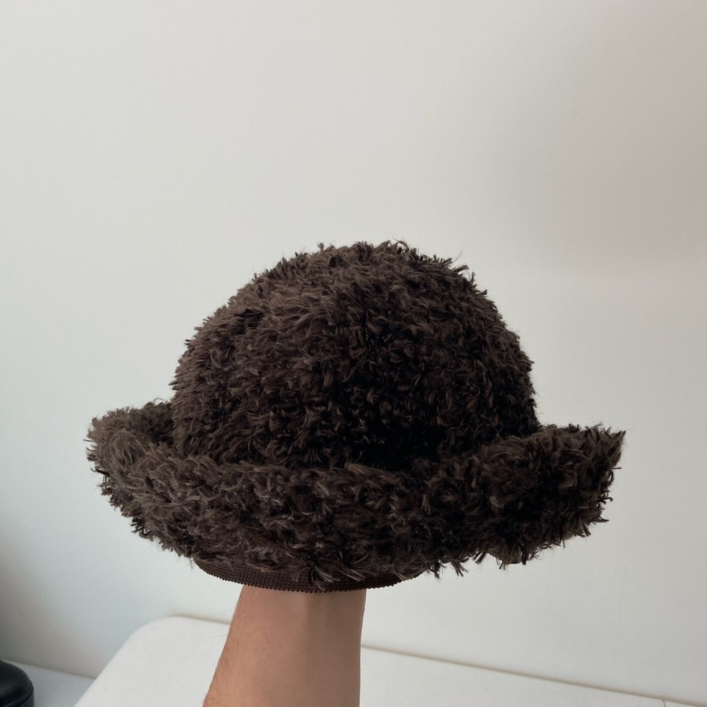 Vintage Nine West women’s furry fuzzy warm‎ fashion bucket hat — one size - Picture 2 of 4